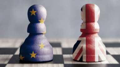 O Brexit perturba o comércio entre o Reino Unido e a União Europeia 